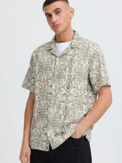Solid Herren Leinenhemd - SDUtkolt in beige