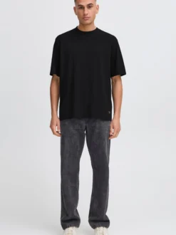 Solid Herren Rundhalsshirt - SDJulian in schwarz