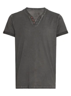 Solid Herren Rundhalsshirt - SDTino in schwarz