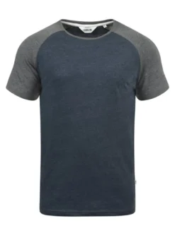 Solid Herren Rundhalsshirt - SDBastian in blau