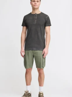 Solid Herren Rundhalsshirt - SDTihn in schwarz