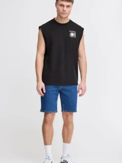 Solid Herren Rundhalsshirt - SDOlav in schwarz