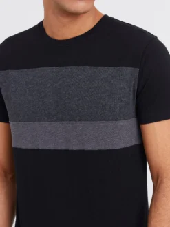 Solid Herren Rundhalsshirt - SDSascha in schwarz
