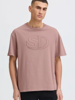 Solid Herren Rundhalsshirt - SDUncaster in rosa