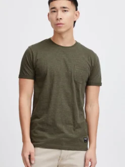 Solid Herren Rundhalsshirt - SDBob in grün