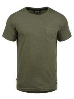 Solid Herren Rundhalsshirt - SDBob in grün