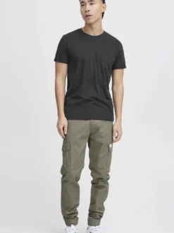 Solid Herren Rundhalsshirt - SDBob in grau