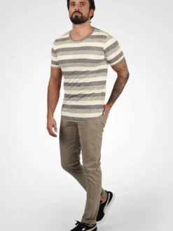 Solid Herren Rundhalsshirt - SDThicco in schwarz