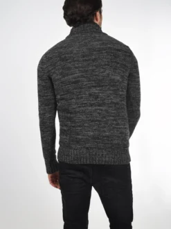 Solid Herren Schalkragenpullover - SDPhil in schwarz