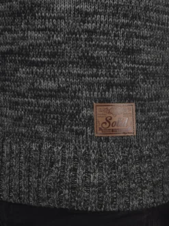Solid Herren Schalkragenpullover - SDPhil in schwarz