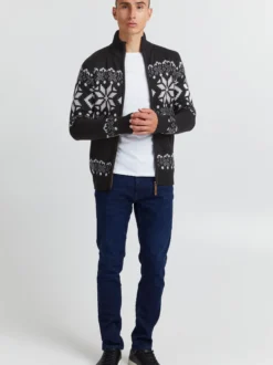 Solid Herren Strickjacke - SDNoran in schwarz