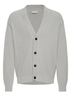Solid Herren Strickjacke - SDNalli in hellgrau