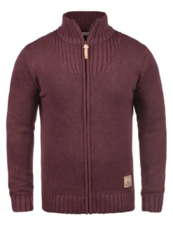 Solid Herren Strickjacke - SDPoul in rot