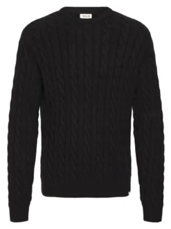 Solid Herren Strickpullover - SDGibril in schwarz