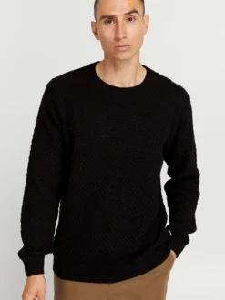 Solid Herren Strickpullover - SDClive in schwarz