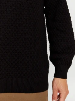 Solid Herren Strickpullover - SDClive in schwarz