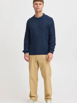 Solid Herren Strickpullover - SDMalcolm in blau