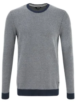 Solid Herren Strickpullover - SDDumon in blau