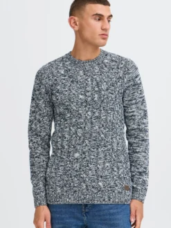 Solid Herren Strickpullover - SDRicco in blau