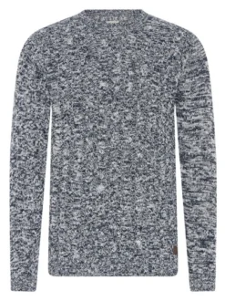 Solid Herren Strickpullover - SDRicco in blau