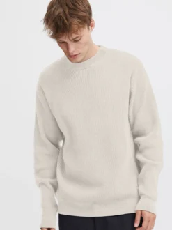 Solid Herren Strickpullover - SDHami in beige