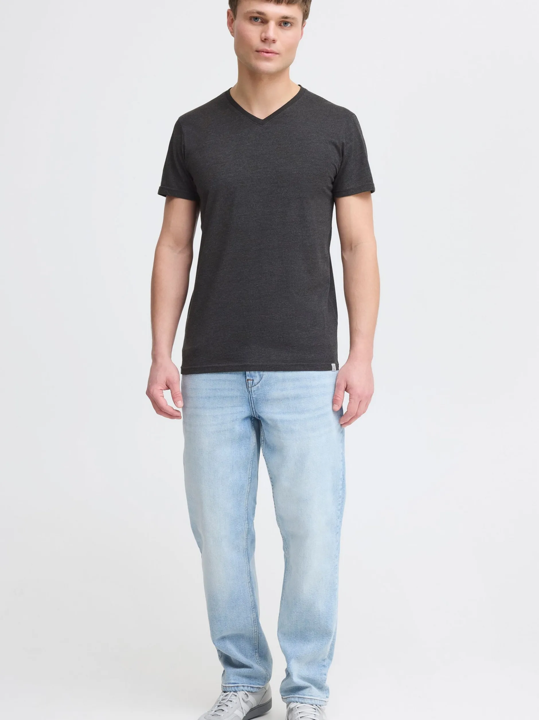 Solid Herren V-Shirt - SDBedo in grau