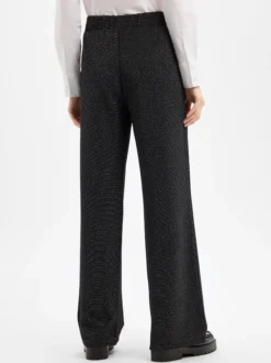 s.Oliver BLACK LABEL Damen Stoffhose in schwarz silber