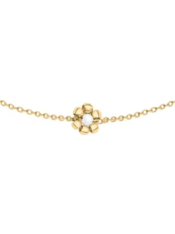 s.Oliver Damen Armband - Flower in gold