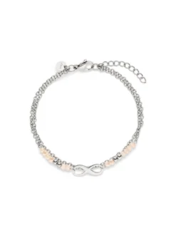 s.Oliver Damen Armband - Infinity Beads in mehrfarbig
