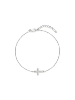 s.Oliver Damen Armband - Sparkle Cross in silber