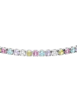 s.Oliver Damen Armband - Stone Row in hellblau