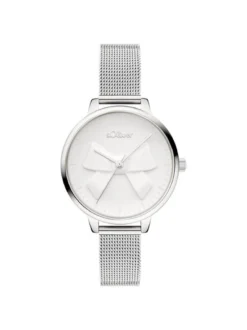 s.Oliver Damen Armbanduhr - Lovely Time in silber