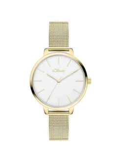 s.Oliver Damen Armbanduhr - Lovely Time in gold
