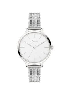 s.Oliver Damen Armbanduhr - Lovely Time in silber