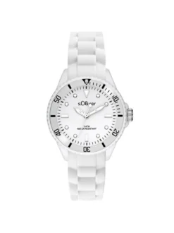s.Oliver Damen Armbanduhr - Small Color in weiß