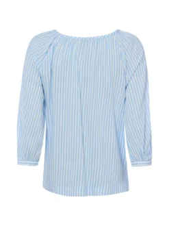 s.Oliver Damen Blusenshirt in hellblau weiß