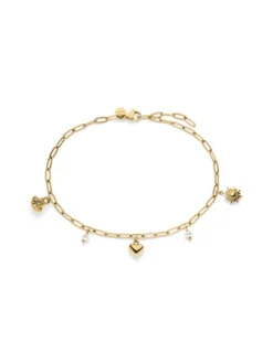 s.Oliver Damen Fußkette - Summer Charms in gold