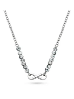 s.Oliver Damen Halskette - Infinity Beads in silber