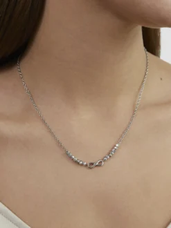 s.Oliver Damen Halskette - Infinity Beads in silber