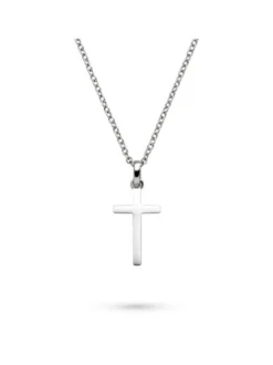 s.Oliver Damen Halskette - Modern Cross in silber
