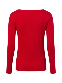 s.Oliver Damen Langarmshirt in rot - Ausschnitt: U-Boot