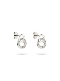 s.Oliver Damen Ohrstecker - Sparkling Circles in silber