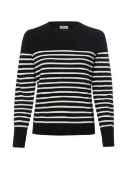 s.Oliver Damen Pullover in schwarz weiß - Ärmel: langarm