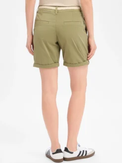 s.Oliver Damen Shorts in oliv - Länge: kurz