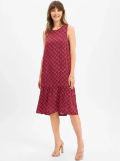 s.Oliver Damen Sommerkleid in bordeaux pink