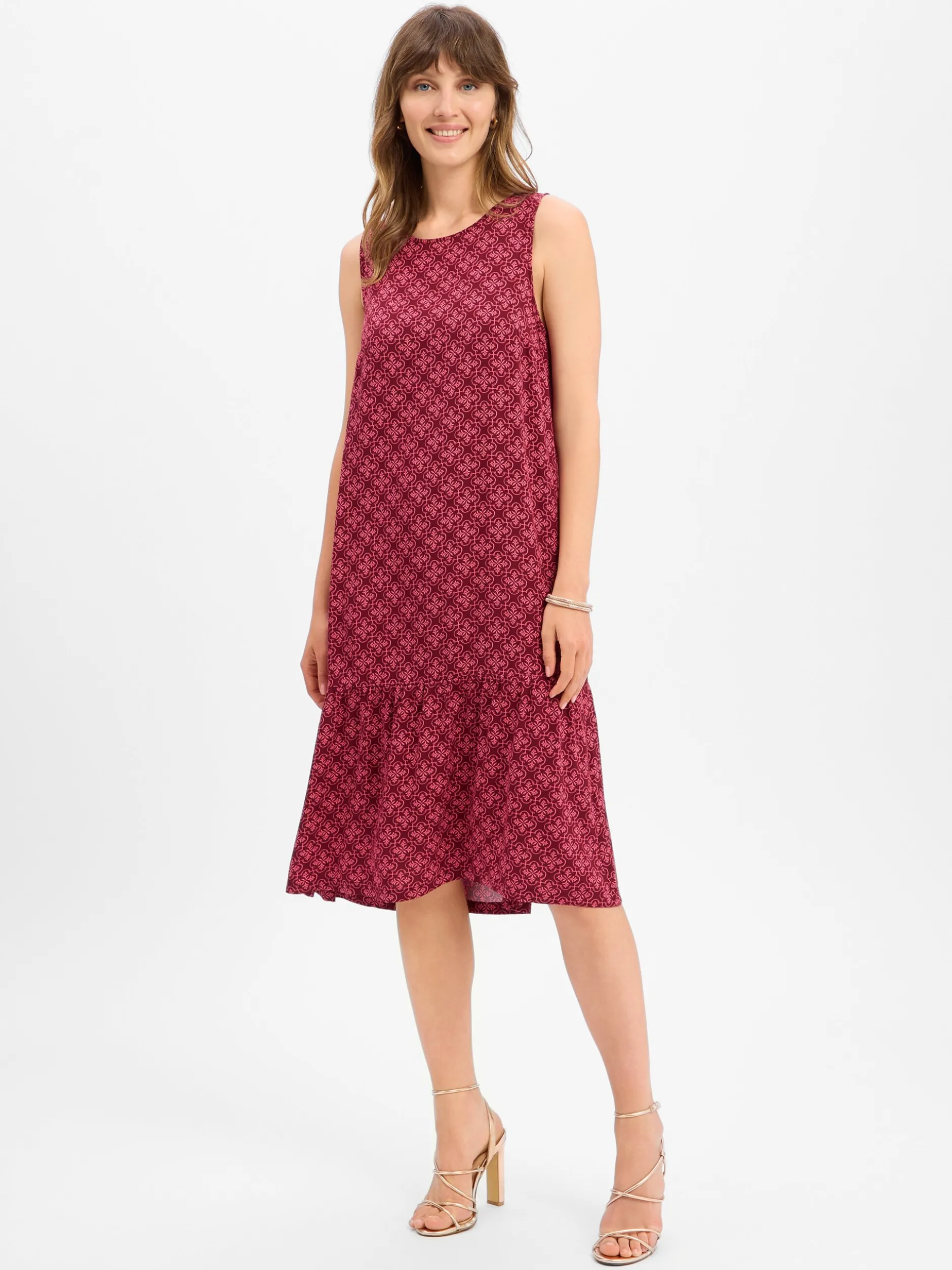 s.Oliver Damen Sommerkleid in bordeaux pink
