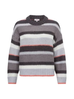 s.Oliver Damen Strickpullover in grau ecru