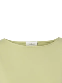 s.Oliver Damen T-Shirt in lind - Ausschnitt: Rundhals