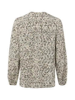 s.Oliver Damen Tunikabluse in beige schwarz