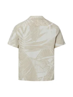 s.Oliver Herren Freizeithemd mit Leinenanteil in beige weiß